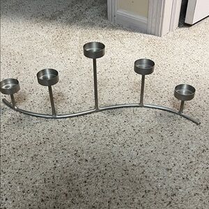 Modern Silver Candle Holder